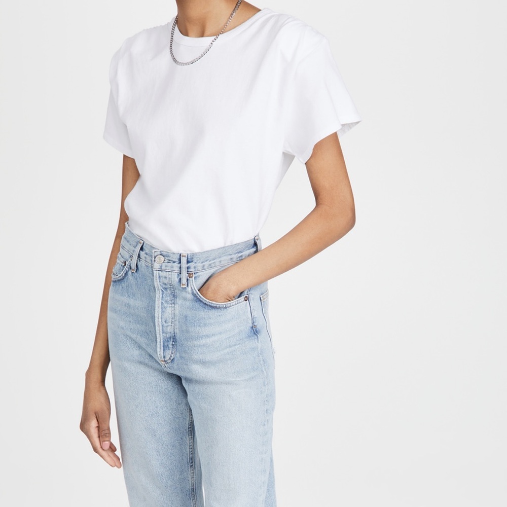 Citizens of Humanity Cecelia Padded Shoulder Knit Top M